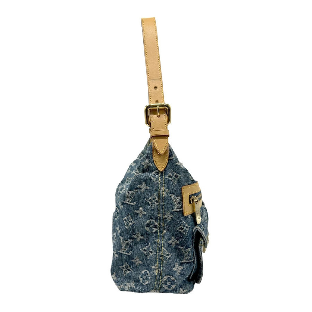Louis Vuitton Blue Monogram Denim Bag Baggy Shoulder Blue